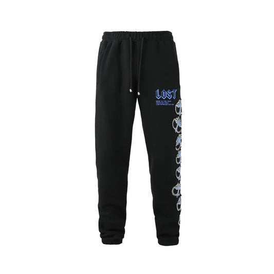 Lost Intricacy Sweatpants (Black/Blue)