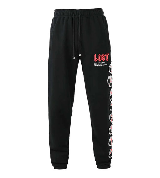 Lost Intricacy Sweatpants (Red Rhinestone)