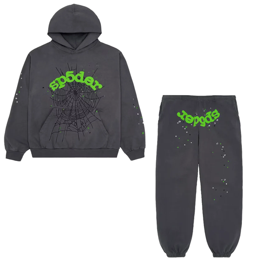 Sp5der Sweatsuit (Grey/Green)