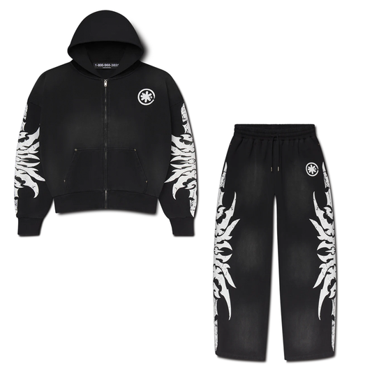 Lost Shadows Sweatsuit (Black/White)