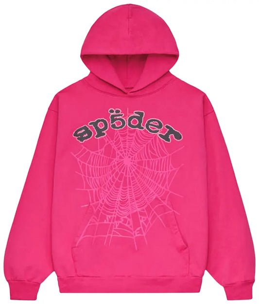 Sp5der Hoodie (Pink Rhinestone)