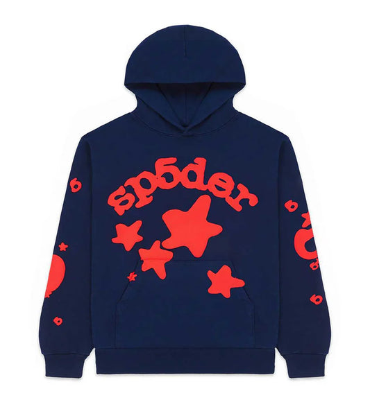 Sp5der Hoodie (Navy/Red)